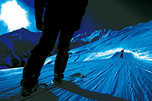 Ночное катание на лыжах в Австрии